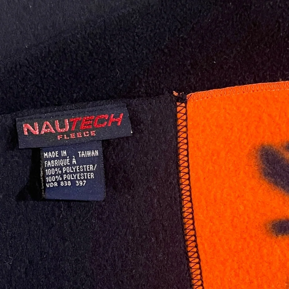 Nautica Scarf - NauTech Fleece - Navy Blue Orange